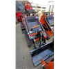Image 2 : SDLOOL SL36C ORANGE 420CC GAS POWERED RUBBER TRACK STAND ON MINI SKID STEER LOADER WITH 42"W