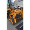 Image 2 : SDLOOL SL360T YELLOW 420CC GAS POWERED RUBBER TRACK STAND ON MINI SKID STEER LOADER WITH 42"W