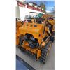 Image 3 : SDLOOL SL360T YELLOW 420CC GAS POWERED RUBBER TRACK STAND ON MINI SKID STEER LOADER WITH 42"W