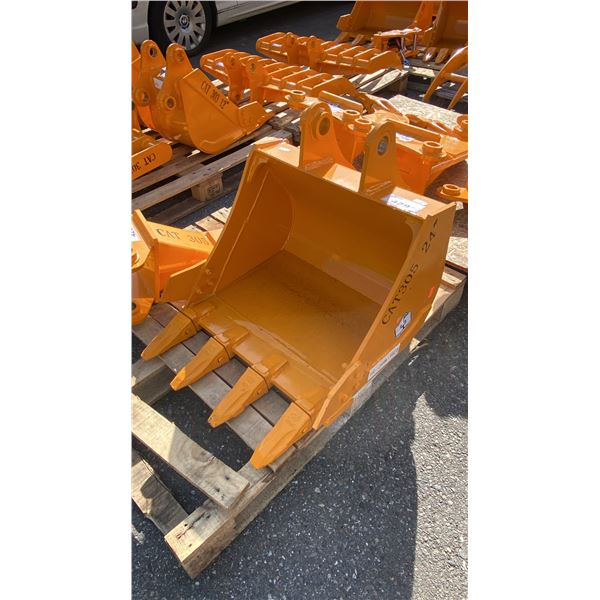 305 YELLOW 24" DIGGING BUCKET EXCAVATOR ATTACHMENT