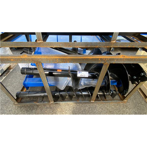 AGT SSECAG-Y HEAVY DUTY HYDRAULIC SKID STEER AUGER ATTACHMENT SET 6", 12" & 14" DIAMETER BITS