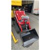 Image 2 : YSRT14 RED 420CC GAS POWERED RUBBER TRACK STAND ON MINI SKID STEER LOADER WITH 32"W BUCKET