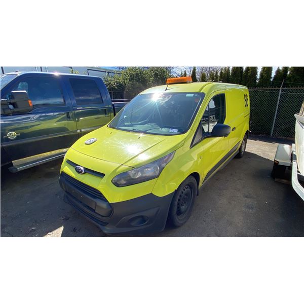 2014 FORD TRANSIT CONNECT, 3DR VAN, YELLOW, VIN NM0LS7E74E1171628,