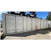 Image 4 : GREY 40' 52,910 LB MAX CAPACITY INDUSTRIAL TRANSPORT CONTAINER WITH 4 DUAL SWING SIDE DOORS DUAL