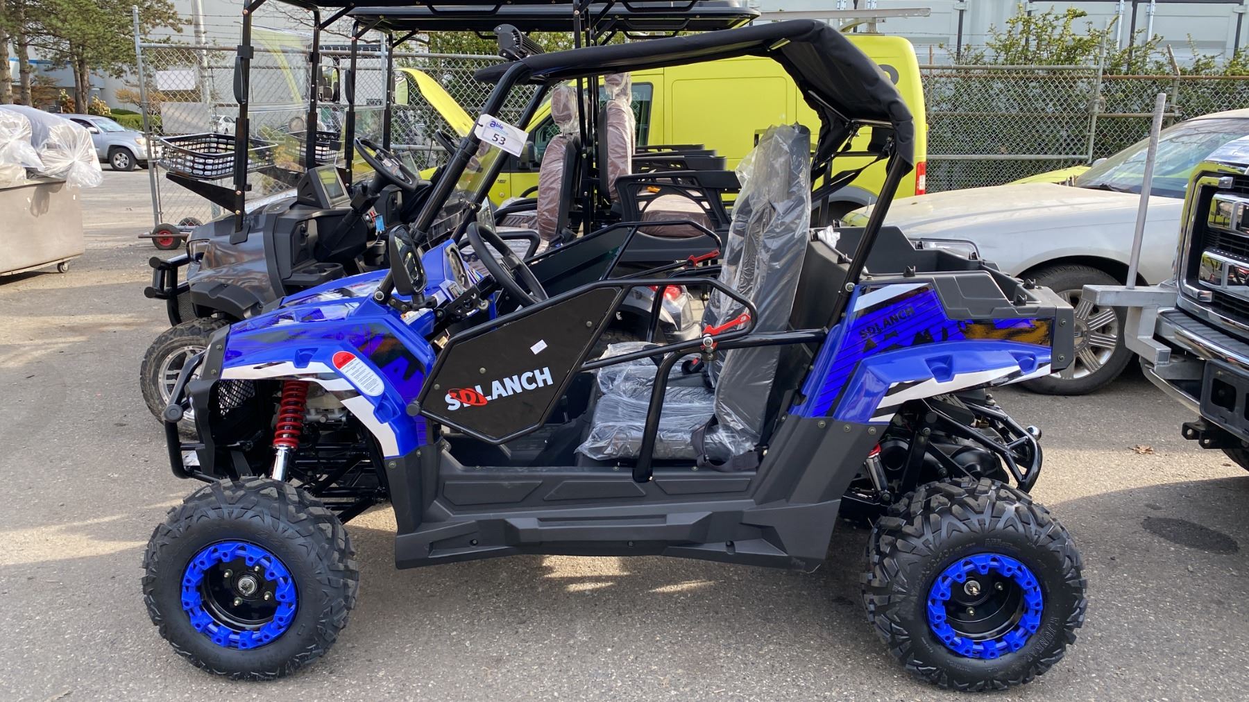 Blue Rugged Utv SDLANCH XY200KT BLUE GAS POWERED UTV/SIDE BY SIDE *ASSEMBLED* - Able ...