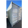 Image 2 : 10FT GREY OFFICE STORAGE SHIPPING CONTAINER WITH DUAL SWING REAR DOORS, CAMS,
