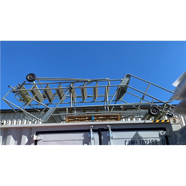 2 APPROX 9' GREY MOBILE WAREHOUSE STAIRS