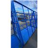 Image 2 : BLUE MOBILE ANGLED INDUSTRIAL MATERIAL RACK APPROX 7'L X 3'D X 6' 7"H
