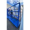 Image 4 : BLUE MOBILE ANGLED INDUSTRIAL MATERIAL RACK APPROX 7'L X 3'D X 6' 7"H