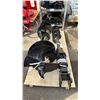 Image 3 : MINI EXCAVATOR AUGER SET- DRIVE MOTOR WITH 3 AUGER BITS, 16", 12" & 8"