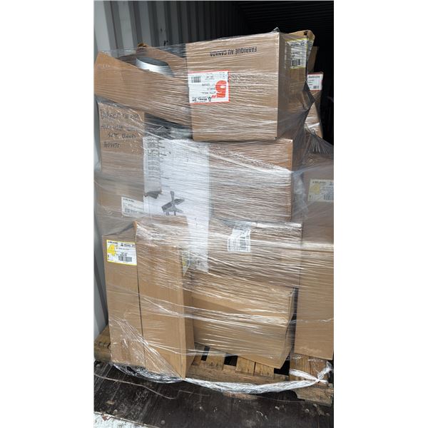 PALLET OF ASSORTED COMMERCIAL FIREPLACE VENTING, DUCTING & COMPONENTS