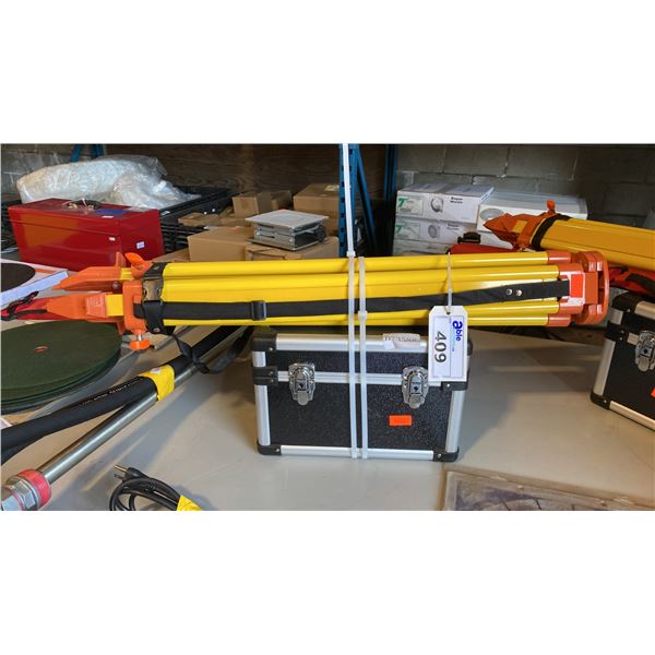 CONSTRUCTION SURVEYOR LASER LEVEL KIT WITH TRIPOD, MEASURING STICK, SURVEYORS TOOL WITH