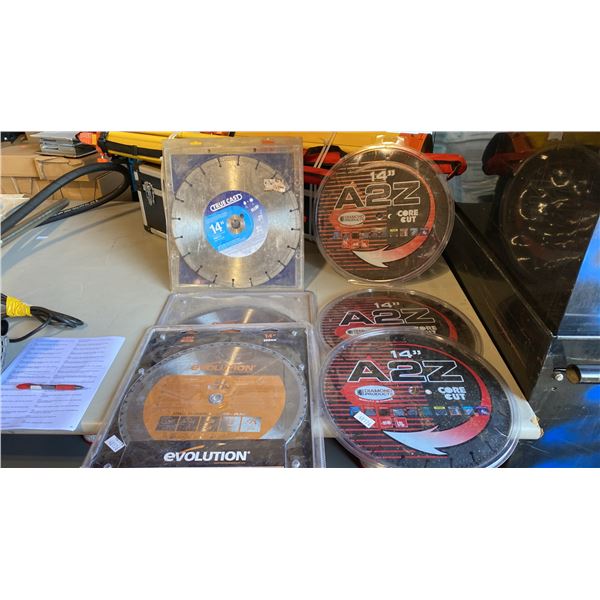 3 DIAMOND PRODUCTS A2Z 14" MULTIPURPOSE CUTTING BLADES, 2 EVOLUTION MULTI MATERIAL 14" CUTTING
