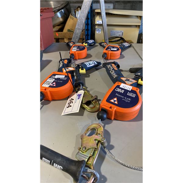 4 SETS OF 3M/SALA NANO-LOK EDGE FALL PROTECTION SELF-RETRACTING LIFELINE