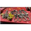 Image 1 : BIN OF ASSORTED LIFT ATTACHMENTS AND SCREW PIN SHACKLES *BIN NOT INCLUDED*