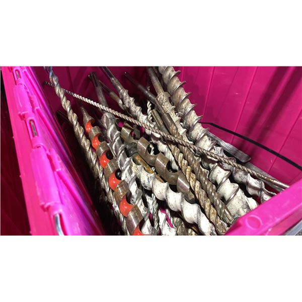 ONE BIN OF ASSORTED CONCRETE DRILL BITS *BIN NOT INCLUDED*