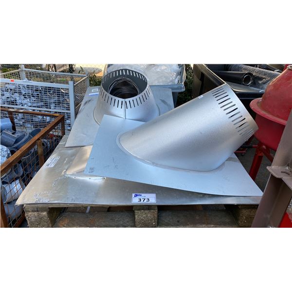 PALLET OF ASSORTED FIREPLACE ROOF VENT FLASHING