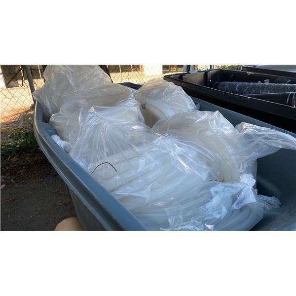 BIN OF WHITE LABORATORY HOSE *BIN NOT INCLUDED*