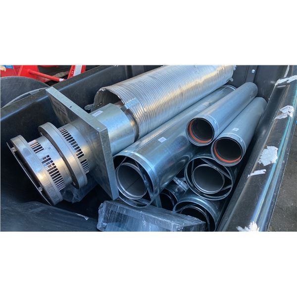BIN OF ASSORTED FIREPLACE VENTILATION PIPE *BIN NOT INCLUDED*