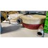 Image 3 : 4 ASSORTED INDUSTRIAL FIRE HOSE WITH CRATE OF HOSE FITTINGS/COUPLINGS