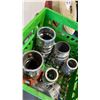 Image 5 : 4 ASSORTED INDUSTRIAL FIRE HOSE WITH CRATE OF HOSE FITTINGS/COUPLINGS