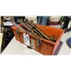 Image 6 : ORANGE TOOL BOX WITH 7 ASSORTED WELDING TORCHES & 1 PRESSURE GAUGE