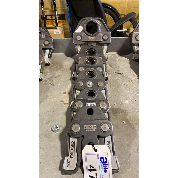 GROUP OF 6 ASSORTED SIZE RIDGID PRO PRESS JAWS