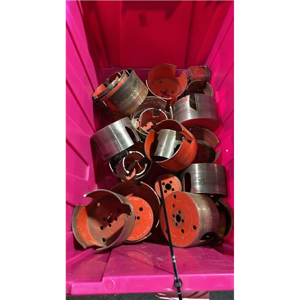 BIN OF ASSORTED HOLE SAWS *BIN NOT INCLUDED*