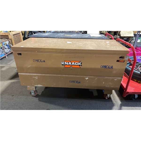 KNAACK BROWN METAL MOBILE INDUSTRIAL JOB BOX APPROX 60"L X 24"D X 35"H