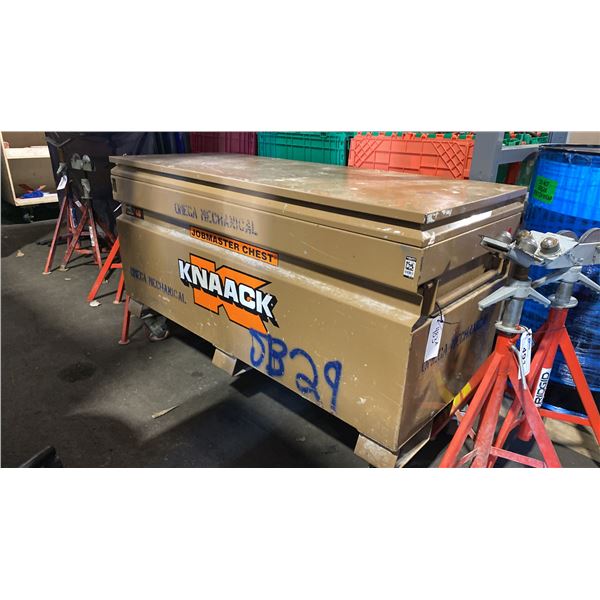 KNAACK BROWN METAL MOBILE INDUSTRIAL JOB BOX APPROX 60"L X 24"D X 35"H