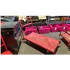 Image 3 : RED METAL MOBILE PLATFORM CART APPROX 48" X 24"