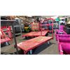 Image 3 : RED METAL MOBILE PLATFORM CART APPROX 48" X 24"