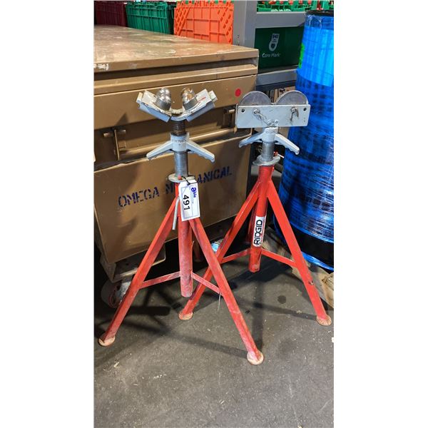 PAIR OF RIDGID PIPE STANDS