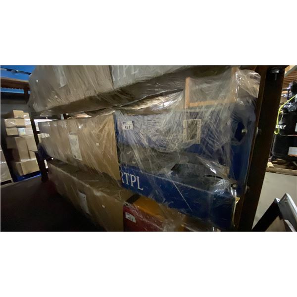 IRANCH IRTPL 10,000 LBS CAPACITY BLUE 2 POST HYDRAULIC / ELECTRIC INDUSTRIAL 4 POINT VEHICLE LIFT