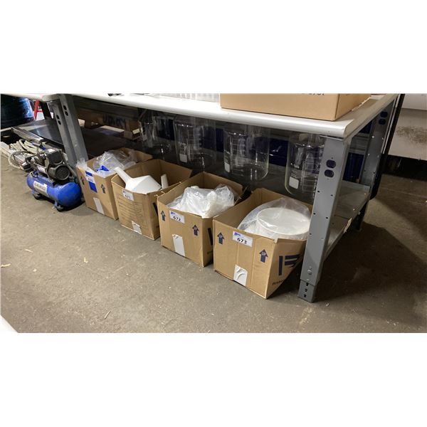 ULINE ADJUSTABLE HEIGHT GREY METAL WOOD TOP WORK TABLE APPROX 72"L X 36"W X 31"H