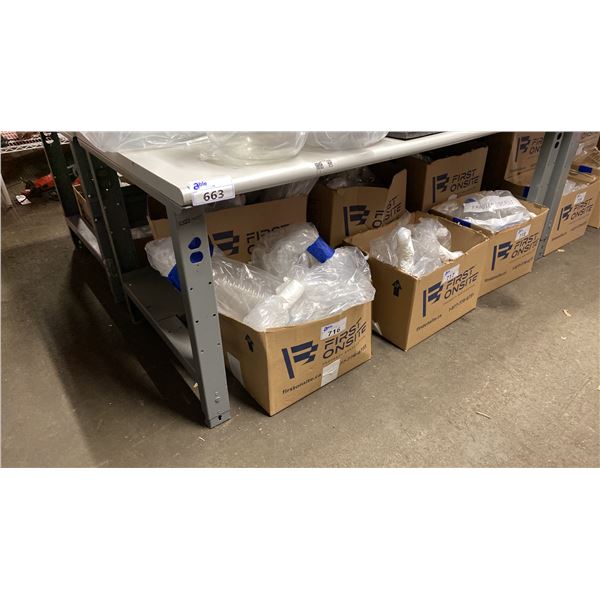 ULINE ADJUSTABLE HEIGHT GREY METAL WOOD TOP WORK TABLE APPROX 72"L X 36"W X 31"H