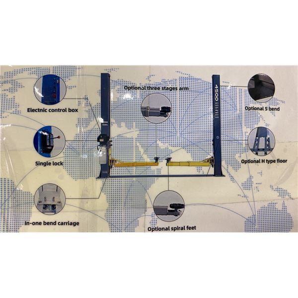 IRANCH IRTPL 10,000 LBS CAPACITY GREY 2 POST HYDRAULIC / ELECTRIC INDUSTRIAL 4 POINT VEHICLE LIFT