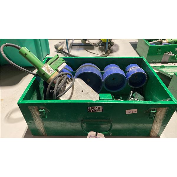 SOCKET FUSION WELDER KIT IN GREEN METAL TRANSPORT CASE
