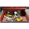 Image 12 : 7 DRAWER SMALL MOBILE TOOL CHEST WITH ASSORTED TOOL CONTENTS, RED METAL TOOLBOX WITH ASSORTED