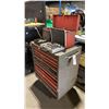 Image 2 : 7 DRAWER SMALL MOBILE TOOL CHEST WITH ASSORTED TOOL CONTENTS, RED METAL TOOLBOX WITH ASSORTED