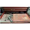 Image 9 : 7 DRAWER SMALL MOBILE TOOL CHEST WITH ASSORTED TOOL CONTENTS, RED METAL TOOLBOX WITH ASSORTED