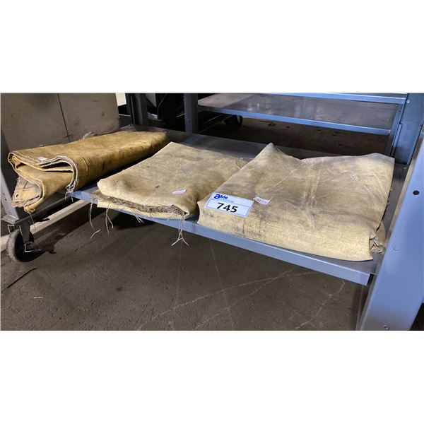 3 ASSORTED HEAVY DUTY FABRIC WELDING CURTAINS