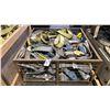 Image 1 : METAL CRATE OF ASSORTED HEAVY DUTY LIFTING STRAPS *CRATE INCLUDED*