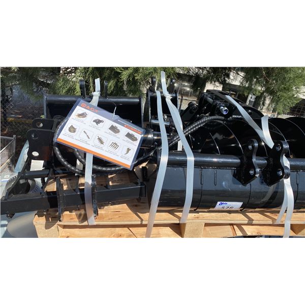 AGT INDUSTRIAL 9PCS MINI EXCAVATOR ATTACHMENT SET 12EX-ATA INCLUDES A QUICK COUPLER, RIPPER, RAKE,