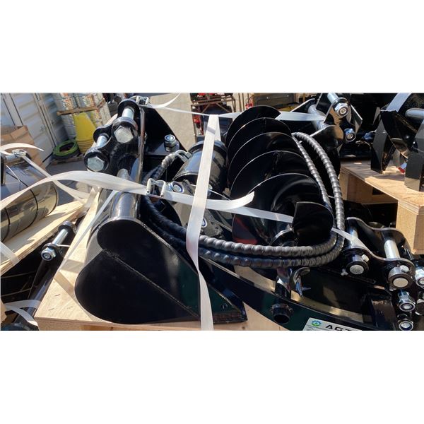 AGT 12EX-SET6 MINI EXCAVATOR ATTACHMENT SET- 10" DIGGING BUCKET, 24" CLEANUP BUCKET, QUICK COUPLER,