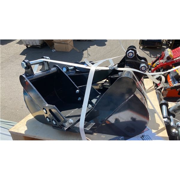 AGT 12EX-SET5 MINI EXCAVATOR ATTACHMENT SET- 10" DIGGING BUCKET, 24" CLEANUP BUCKET, QUICK COUPLER,