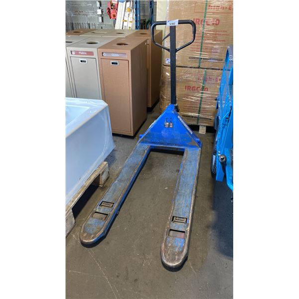 5500LB CAPACITY BLUE PALLET JACK *NEEDS REPAIR*