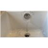 Image 3 : STAINLESS STEEL 29" X 18" DROP IN KITCHEN SINK & WHITE ACRYLIC RIGHT HAND DRAIN ALCOVE BATHTUB