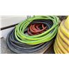 Image 4 : HEAVY YELLOW PLASTIC PIPE STAND CONES WITH ASSORTED WATER LINE HOSE