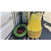 Image 5 : HEAVY YELLOW PLASTIC PIPE STAND CONES WITH ASSORTED WATER LINE HOSE
